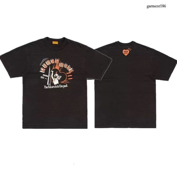 new product Humanmade Japanese retro bamboo cotton round-neck loose t-shirt with cartoon animal print short sleeves trendy ce b3 c4