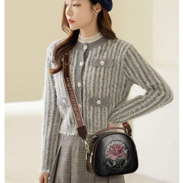 Early Autumn New Fashion Handbag, Large-Capacity High-End Small Round Women's Shoulder Bag, Crossbody Bag For Middle-Aged Women