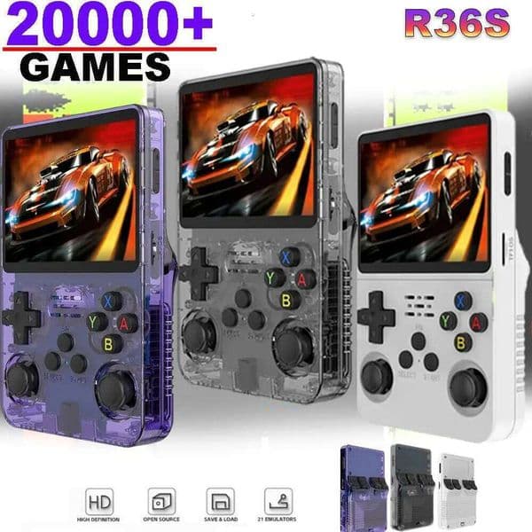 R36S Handheld Console 3.5Inch IPS Screen 128G Classic Retro Games Consoles Arkos System Portable Pocket Video Game Player S260504 2b1