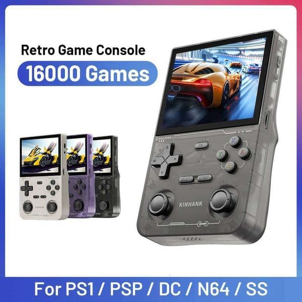 KINHANK Handheld Video Game Console K36 Retro 500nit 3.5 Inch IPS Screen 16000 Games Emulator for PS1/PSP/DC/N64/SS 3500mAh S260504