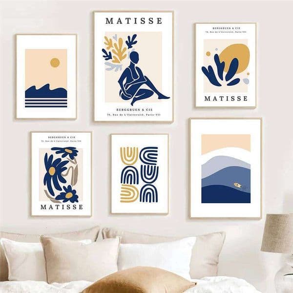 Retro Picasso Matisse Coral Boho Geometry Lines Face Girl Wall Art Canvas Painting Prints Posters Pictures For Living Room Decor 26Y0505