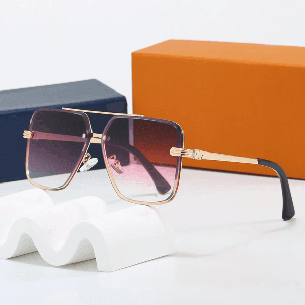 Brand Mens Designer Sunglasses Outdoor Shades Women Fashion Metal Oval Luxury Half Frame Sunshade Mirror Polarized UV400 Protection Glasses With Box