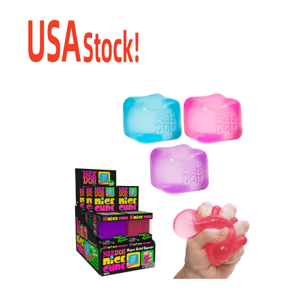 Colorful needoh cube Release Sensory Squeeze Toy For Stress Simulation Food Squishies needoh cube Steamer Squeeze Gifts 12 pcs display box