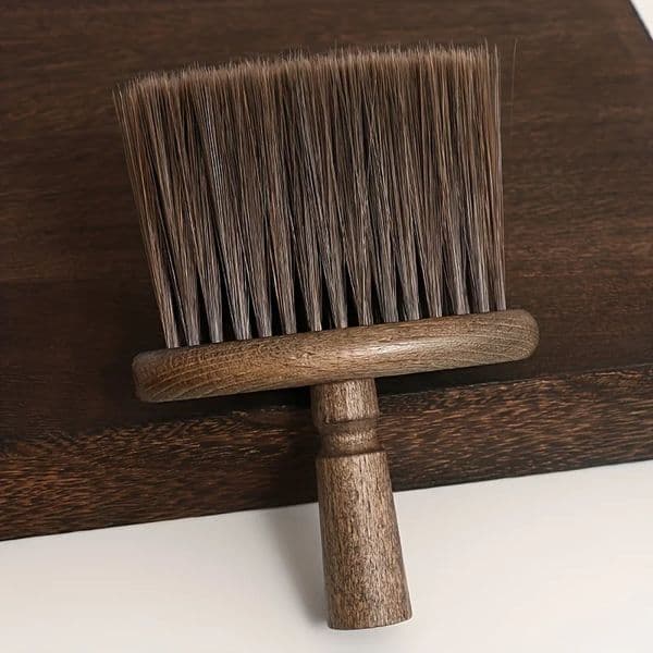 Walnut Wood Coffee Grinder Cleaning Brush Soft Bristle MultiUse For Keyboards Laptops Cameras Car Interiors 260429