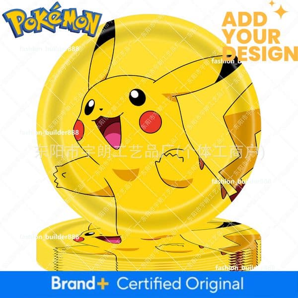 Pokemon Birthday Theme Party Decoration Pikachu Banner Cake Flags Balloon Set Scene Setup