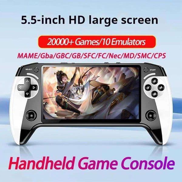 5.5 Inch Screen Gaming with 20000+ Games Retro Handheld Video Game Console for Kids Adults S260504