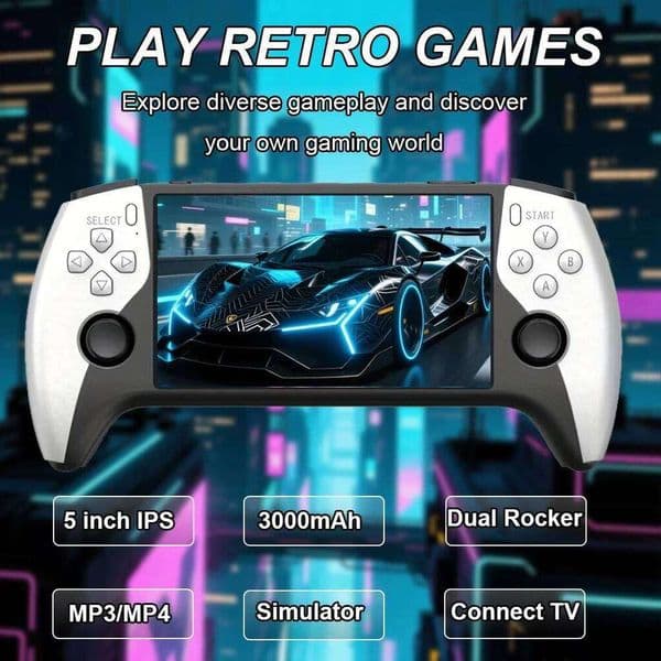 Portable Handheld Game Gaming Console 5inch Screen 3000mAh Battery Support Connect to TV Retro Simulator S260504