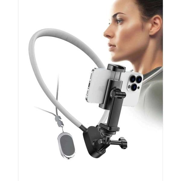 Neck tripod - POV/Vlog phone holder recording, suitable for iPhone 15, 14, 13, 12 Pro Max