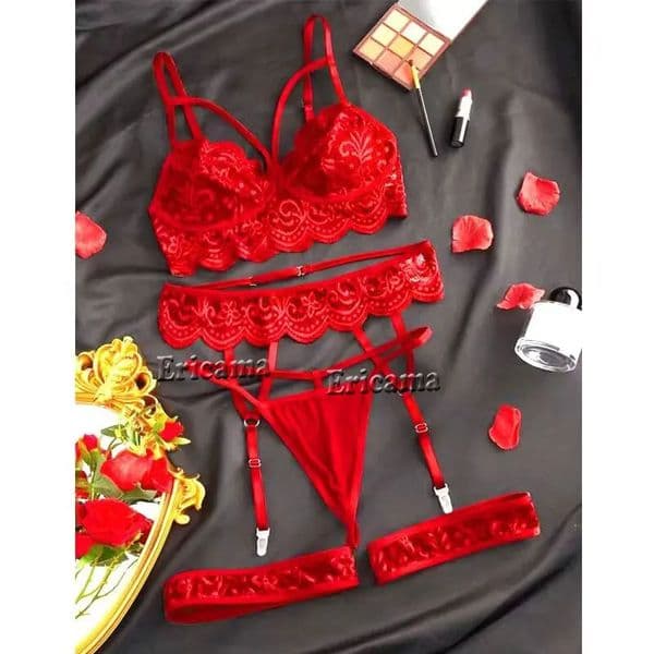 Sexy Lingerie Woman Lace Transparent Underwear Brief Sets Bra Kit Push Up Breves Thin Erotic And Panty Set 260430