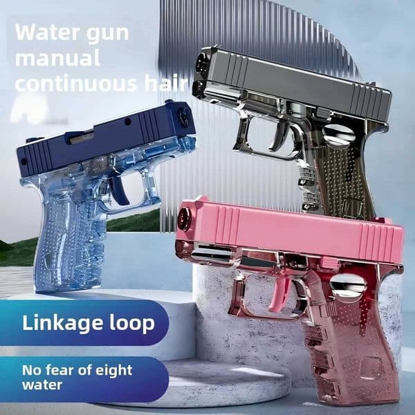 Hot Mini Desert Eagle Mechanical Continuous Firing Water Gun Small Pistol Summer Outdoor Beach Poor Toy Shoot Water Gun for Kids X260504