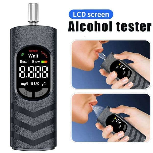 Digital Tester Professional Alcohol Detector Breathalyzer Police Alcotester LCD Display Drunk Driving Test for Home