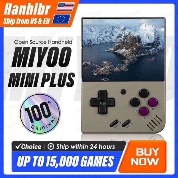 MIYOO Mini Plus Portable Retro Handheld V2 Mini+ IPS Screen Classic Video Game Console Linux System Children's Gift S260504