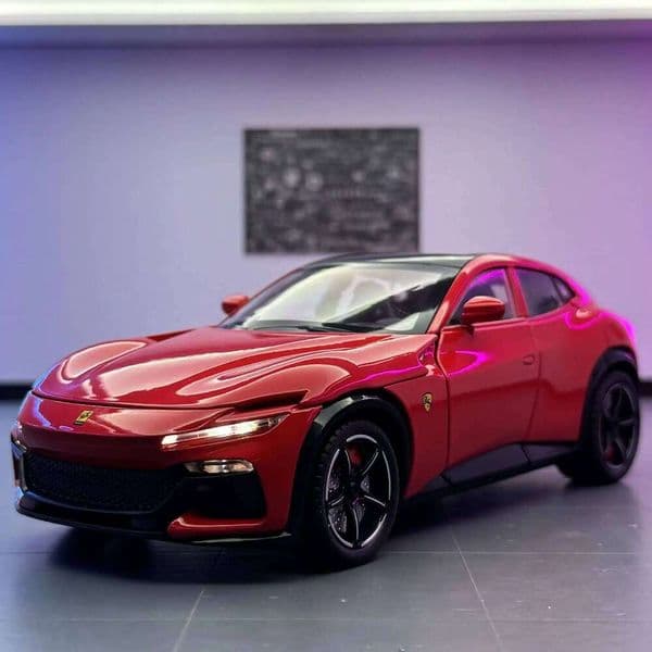 1:22 Purosangue FUV High Simulation Alloy Car Static Decoration Sound Light Model Kid Toy Gifts 26W0506