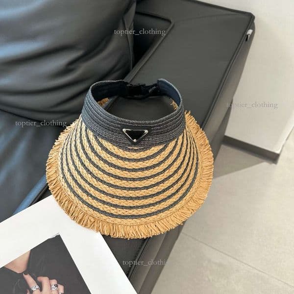 Bucket Designer Empty Top Summer Spring Women Chapeau Hats Designers Sun Visor Straw Hat Luxury Beach Sunhat Caps Adjustable Outdoor Bd3