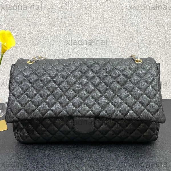 Designer bag Classic Maxi XXL Flap Bag Fashion womens bags Leather chain Shoulder Bags Cowhide Lambskin Black Cross body Purse Quilted handbags 46cm