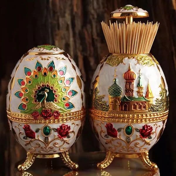 2026 New European Automatic Toothpick Holder Metal Box Household Storage Decoration Ornaments Retro Fashion 260430 Free Shipping