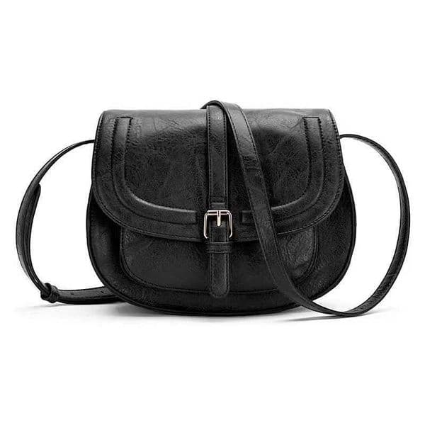 Womens Retro Saddle Bag Womens Shoulder Crossbody Bag European and American Versatile Half Round Bag L260505