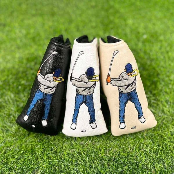 1pc Durable cover, soft embroidered golf club , classic swing design, multiple colors to choose from 26Y0506