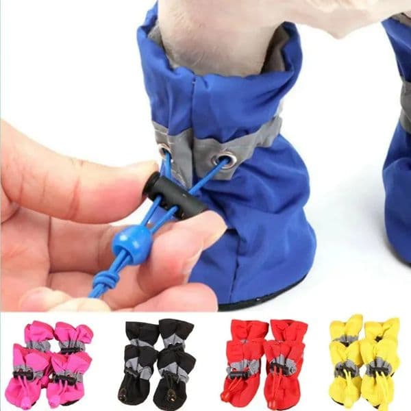2026 4Pcs/Set Waterproof Shoes Anti-Slip Rain Boots Footwear For Small Cats Dogs Puppy Dog Booties Pet Paw Accessories Free Shipping Shipping 002
