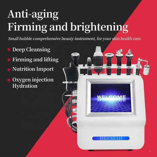Upd New Arrival 8 In 1 Skincare Face Microdermabrasion Skin Brightening Dead Skin Remove Moisture RF Wrinkle Remove Aqua Peeling Pore Shrink Desktop Massage Salon