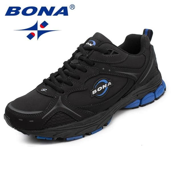 BONA Classics Style Men Running Shoes Lace Up Men Sport Shoes Leather Men Outdoor Jogging Sneakers Comfortable 260506