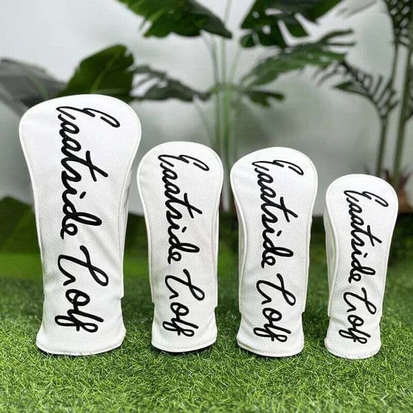 1pc Golf protective cover - dustproof and durable, white swing design, golf accessories, protecting the ball 26Y0506
