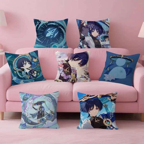 Games Genshin Impac Wanderer Pillow Cover Decor Pillowcase Printed Cushion Case for Couch 26W0506
