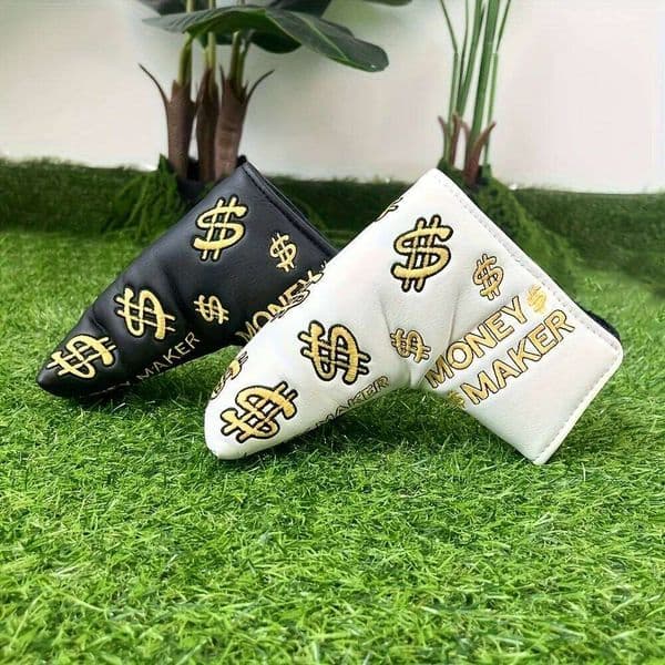 1pc Fashionable Embroidered Putter Cover Golf Club Covers Dollar sign 26Y0506