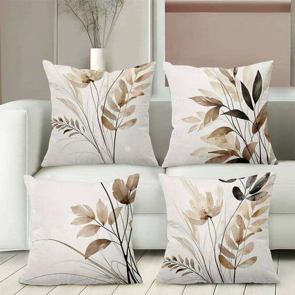 Floral Leaf Patterned Cushions For Modern Home Decor Polyester pillowcase, sofa decorative cushion cov Headboard Pillow 26W0506