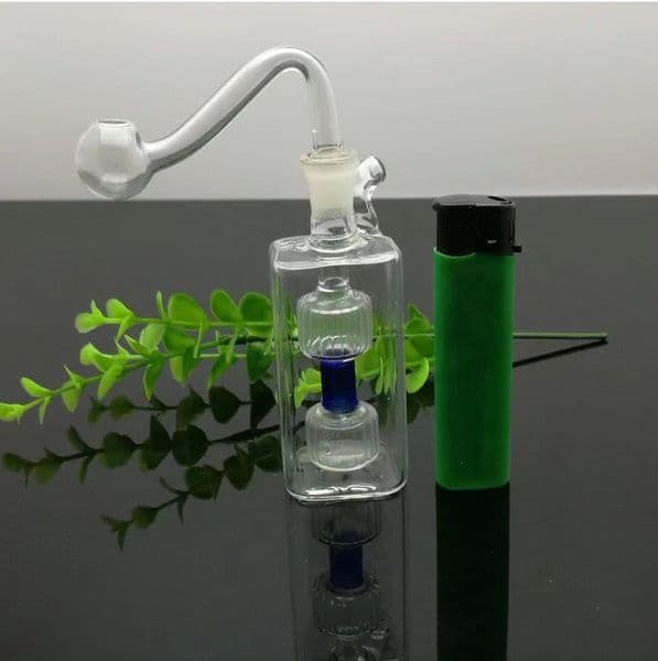 New Glass Smoking pipes hookah Oil Burner Pipes Smokings Mini square glass water bottle