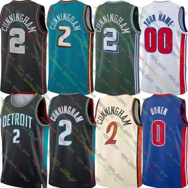 Cade Cunningham Basketball Jerseys Piston Jalen Duren Ausar Thompson Isaiah Stewart Tobias Harris Kevin Huerter Ronald Holland Caris LeVert Custom City