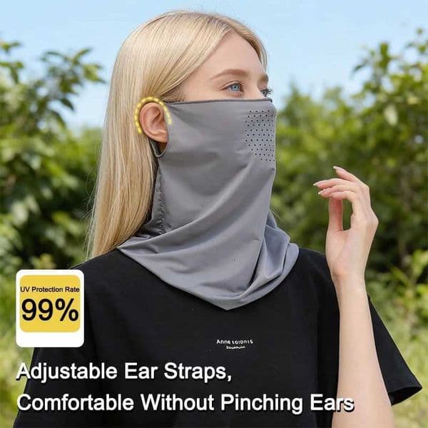 Balaclava Summer UV Protection Mask Outdoor Breathable Ice Silk Cycling Face Masks for Man Woman Cycling Mask Neck CoverT260506