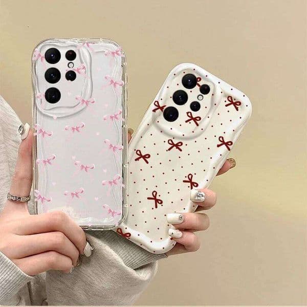 Cartoon Y2K Bowknot Pattern Casing For Galaxy A17 S25 S24 Ultra Plus FE A56 A55 A16 A15 A54 A53 A35 A36 A26 Phone Case 26Y0506