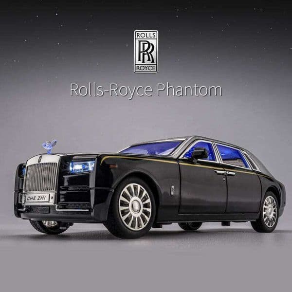1:24 Rolls Royce Phantom Mansory Alloy Diecasts & Toy Vehicles Model Sound and Light Pull Back Car Toys For Kids Gifts 26Y0505