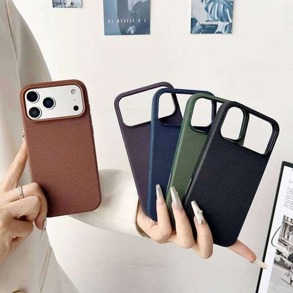 Frosted Solid Color Magnetic Shockproof Case For 17Pro Max 17 16 Pro 15 14 Woven Fabric Wireless Charging Cover 26Y0506