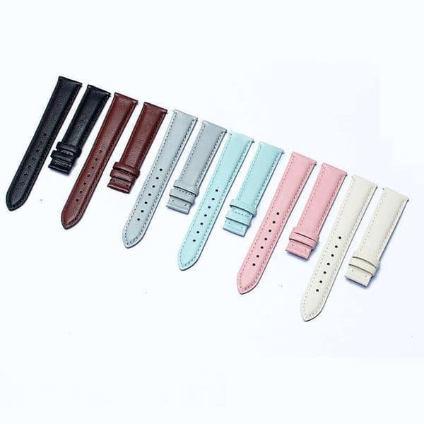 Genuine Strap Top Layer Cowhide Quick Release Plain Leather Men and Women Watch Band Accessories 14 18 20