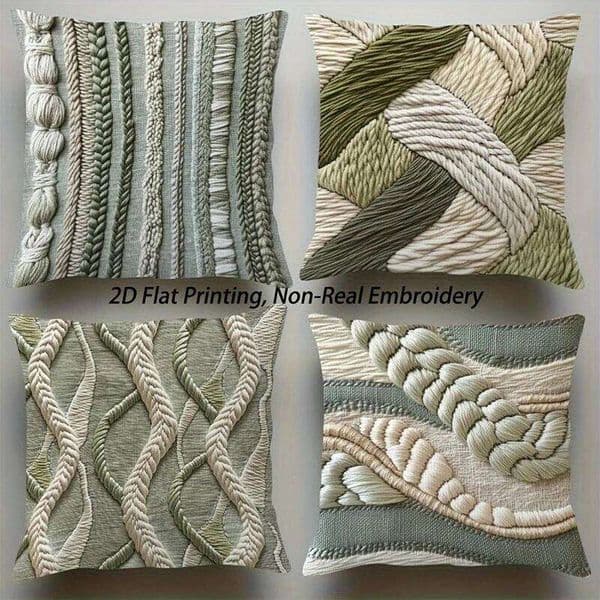 flat printing Stylish Rope Patterned Cushions with 2D Printing Polyester pillowcase sofa decorative cushion cover 26W0506