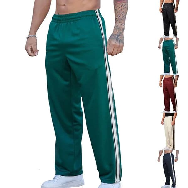cross-border spring and summer trendy strips mens straight-leg pants American loose sports trousers sweatpants 260506