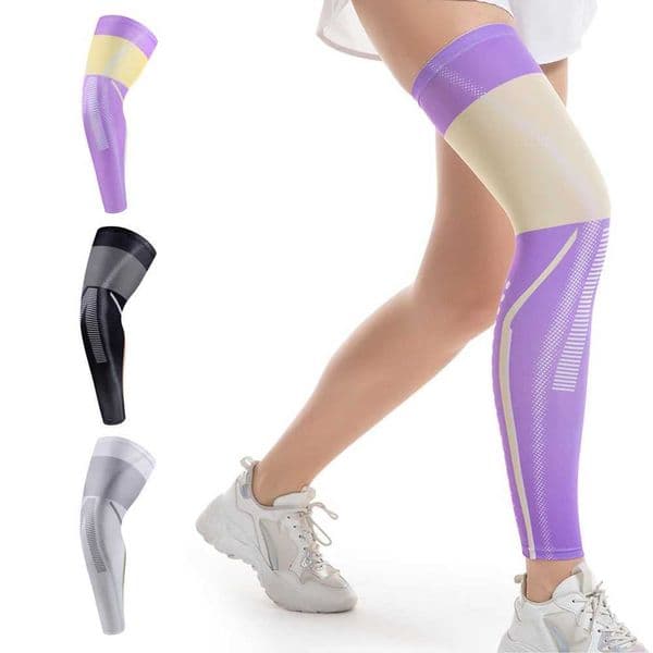 1pc Full Leg Compression Sleeves Unisex Thigh High Compression Stocking Support for Thigh Calf Knee Running Basketball Z260504X3O7