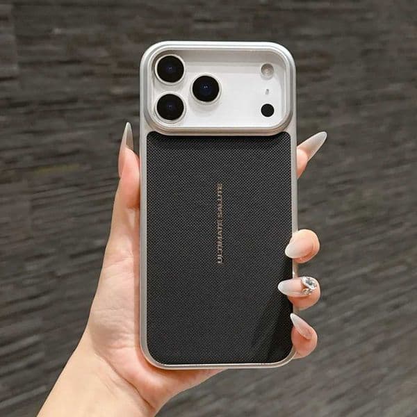 Luxury Leather Magnetic Phone Case For iPhone 17 16 15 Pro Max 17 Air Plating Frame Shockproof Phone Cover For iPhone 17 PromaxT260506