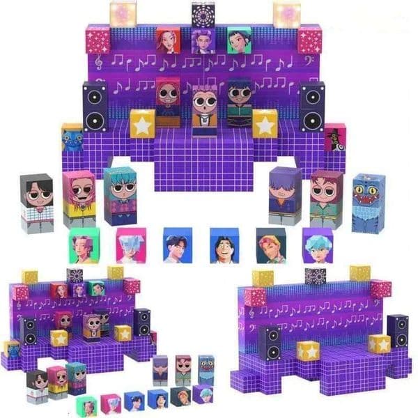2026 New K Devil Hunter Periphery Desktop DIY Decoration Series Building Blocks Toy Christmas Toy