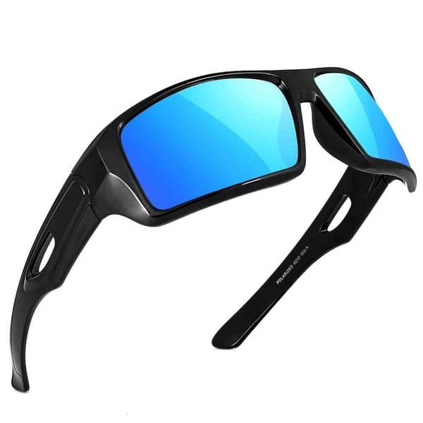 MAXJULI Polarized Wrap Around Sports Sunglasses for Big Wide Heads Men Women UV400 Sun Glasses 8232 26W0505