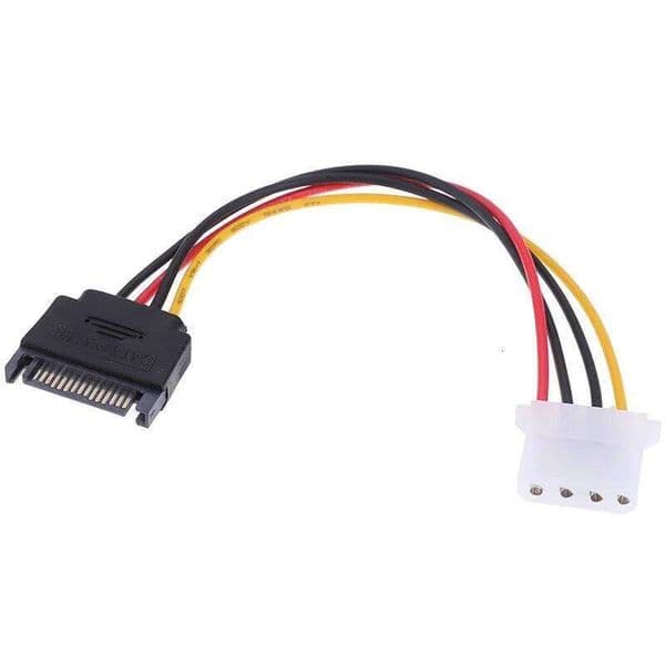 4 Molex IDE 15 Pin Male To Female SATA Extension Cord Hard Drive Disk Power Supply Cable Adapter For PC