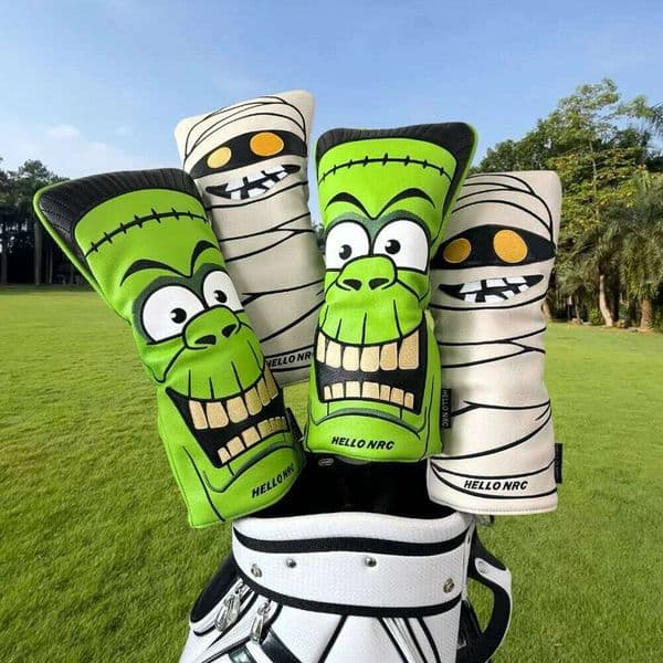Golf Covers for Driver & - (Frankenstein Style)Premium PU Material cover, Designed to Fit All Woods and Drivers 26Y0506