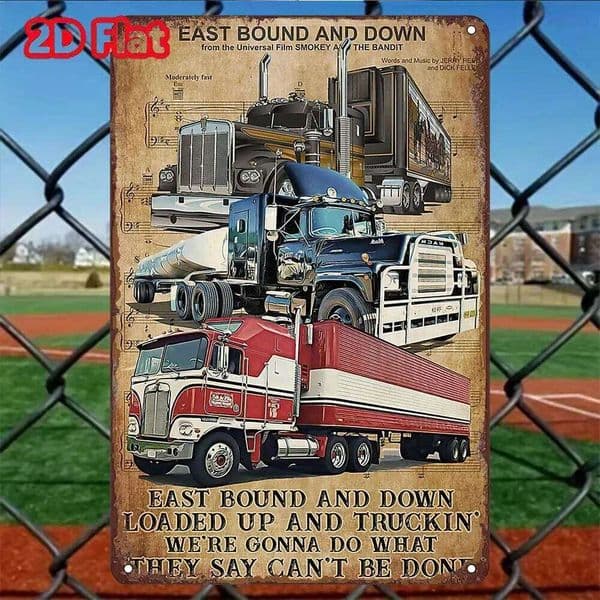 Tinplate Trucker Gifts, Truck Lovers, Vintage Iron Sign, Funny Wall Art, Interior Decoration 26H0507