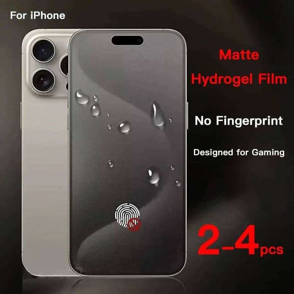2-4PCS Matte Soft TPU Hydrogel Film 16 15 14 13 12 Pro Max Plus Screen Protector for iPhone Not Tempered Glass 26L0507