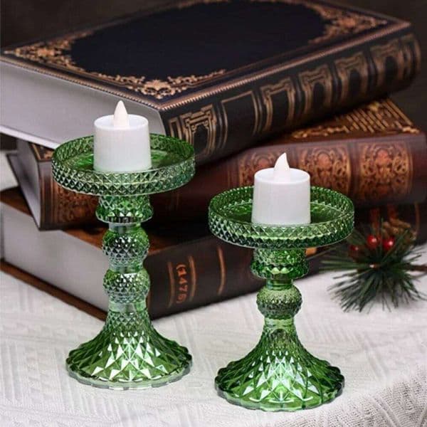 Creative High Footed Glass Candlestick Dining Wine Cabinet Decor Candle Stand Centerpiece for Table Wedding Dinning Party 26W0507