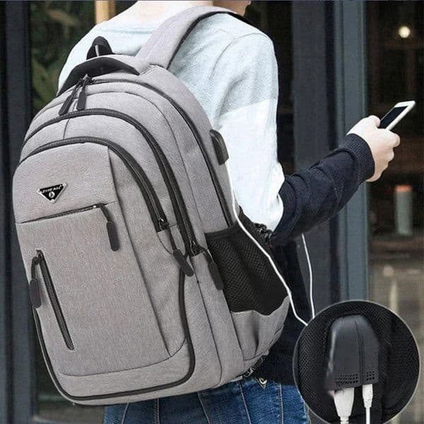 Large Capacity Backpack Men Laptop Backpacks 156 Oxford Black Solid High School Bags Teen College Boy Gril Student 260507