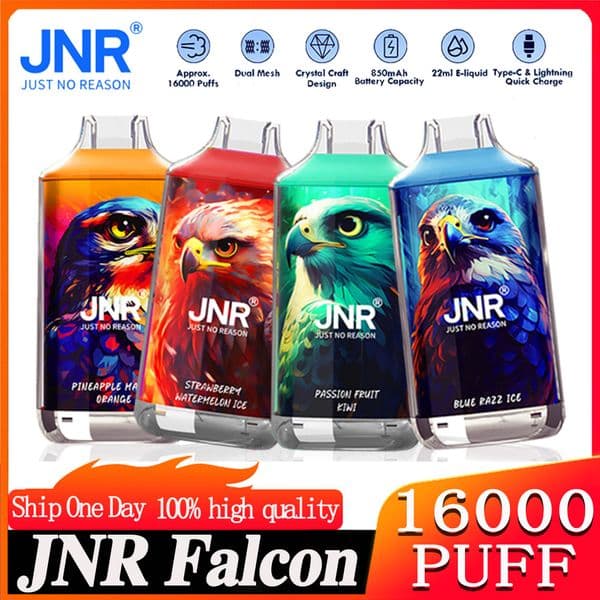 Puff JNR Falcon 16000 Puffs Disposable Vape Disposable Cigarettes puff jnr 16k Vape Puf 2% Nicotine Fast Delivery Vap Wholesale Vaper Puff 16k vapers