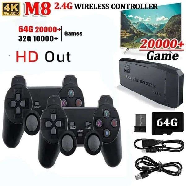 Hot Sale M8 Games Console Retro Handheld Player 2026New Video Game 2.4G Double Wireless Controller For Boy Best Gifts S260506